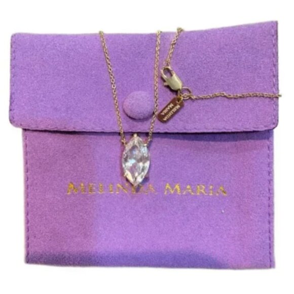Melinda Maria Grand Marquis Cut Diamondette Pendant NWT - Picture 2 of 2